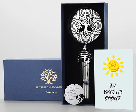 LEAVORES best friend wind chime with soothing outdoor tones amid greenery