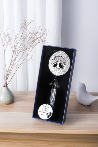 LEAVORES tree of life spinner wind chime symbolizing growth and wisdom