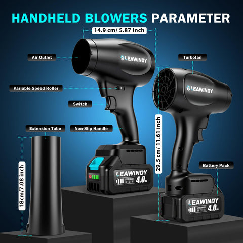 LEAWINDY extended 7-inch nozzle reaches tight spaces like under decks.