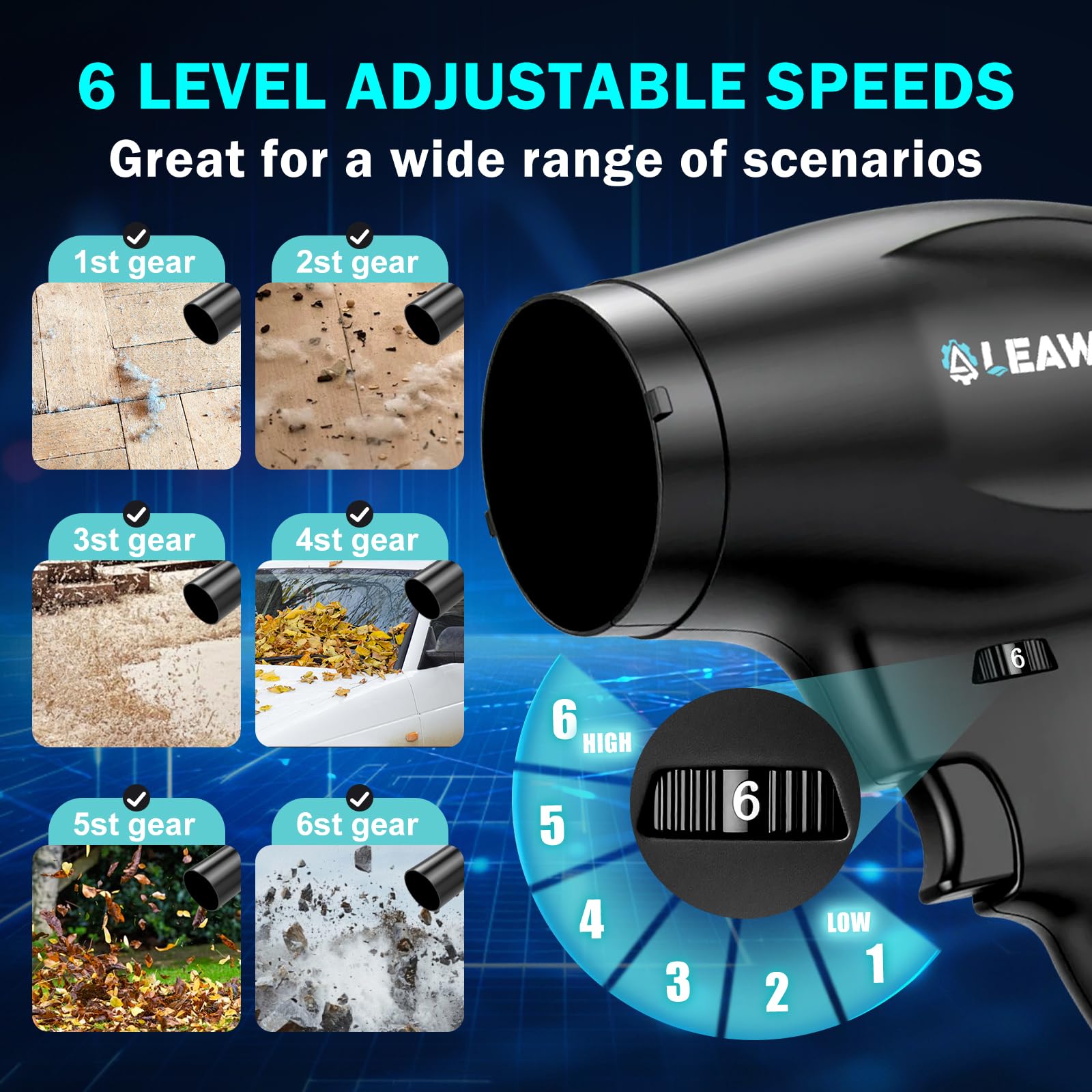 LEAWINDY high-reach cleaning enables access to gutters and eaves.