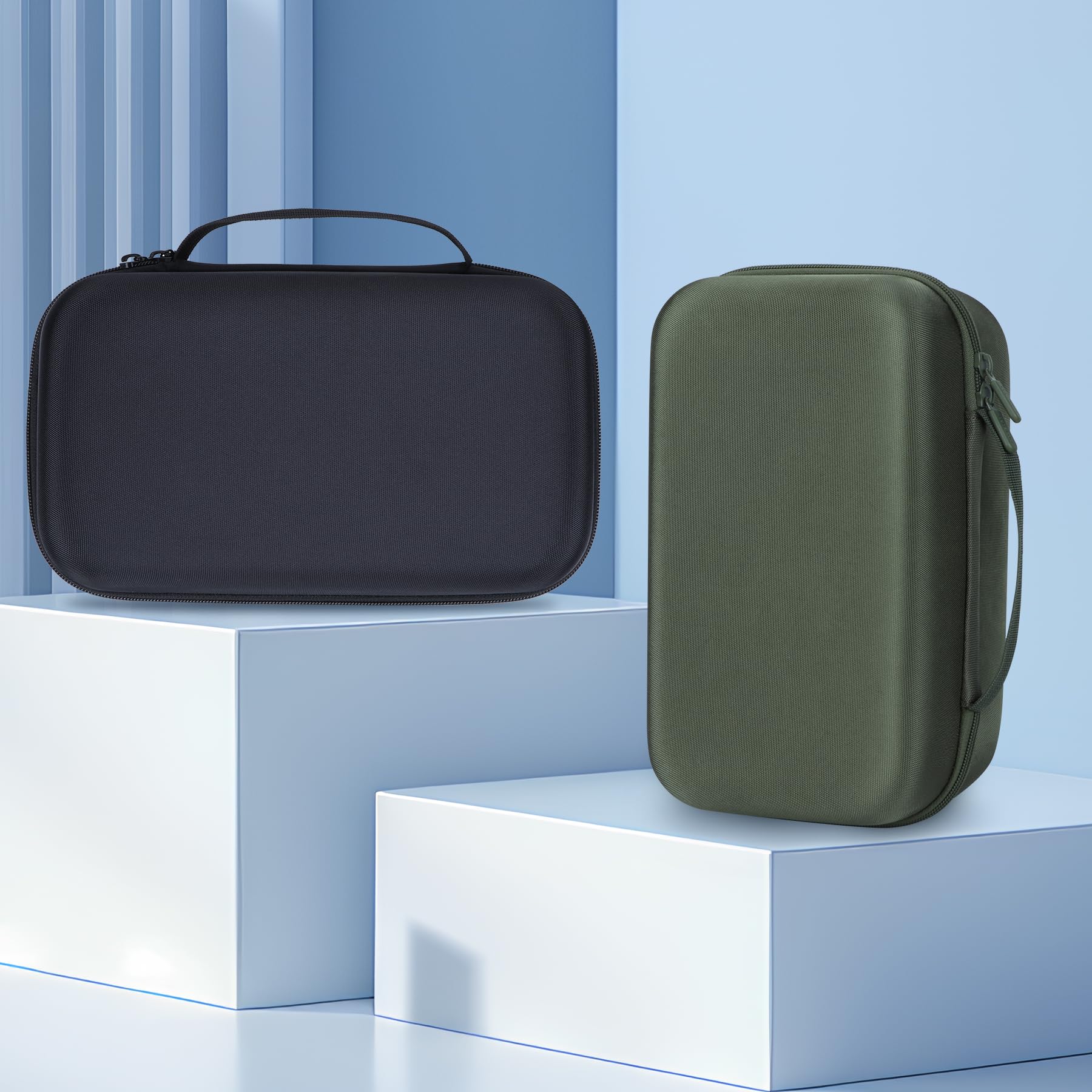 Lebakort green case opened reveals inner lining and organized mesh.