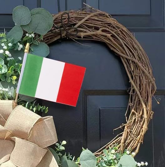 Lebei 12-pack Italy flags suitable for gifts and décor