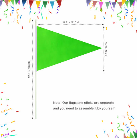 Lebei handheld flags on 5x8 inch sticks for parades.