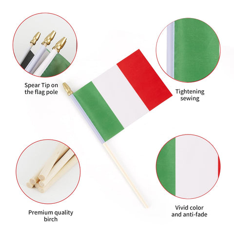 Lebei vibrant Italian flag colors for party decor and waving