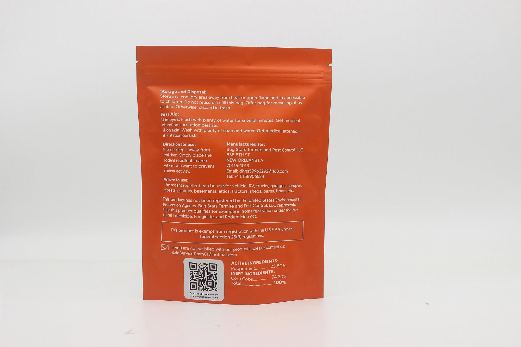LEBMP attic protection rodent-repellent pouches to deter intruders