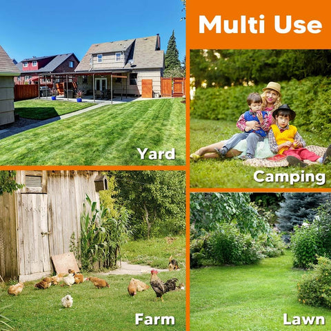 Backyard setup illustrating coverage of yards, garages, and sheds.