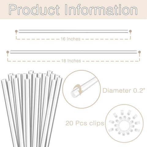 LECAMEBOR 20pcs clips-set secures stems for neat, stable plants.