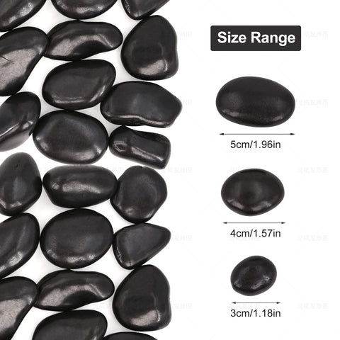 Lechloris large black river rocks perfect for planters and containers