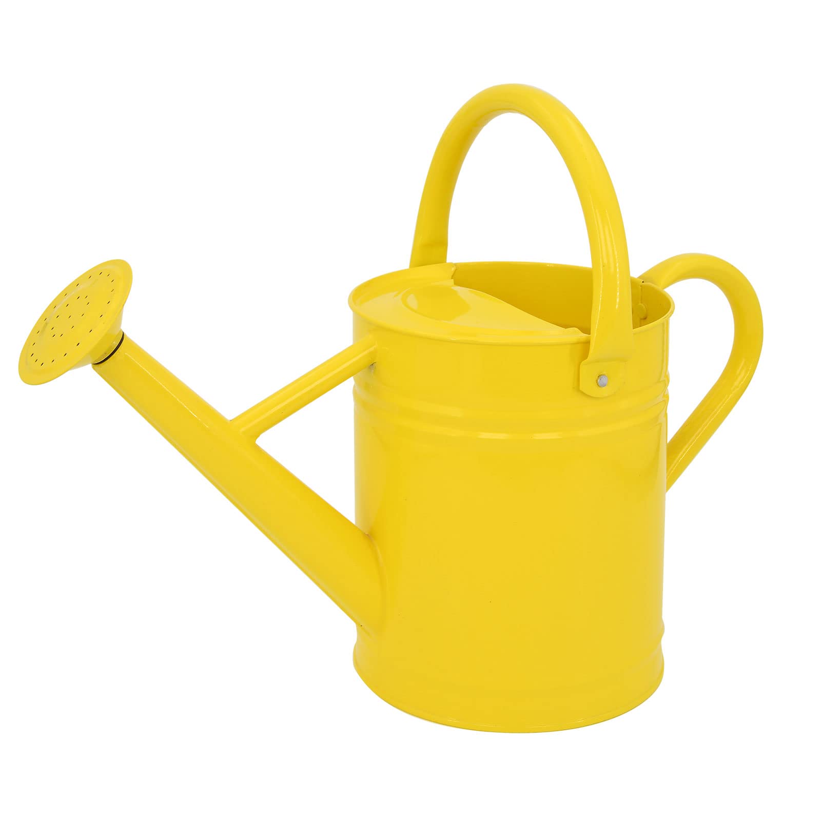 Lechloris metal watering can outdoor yellow 1 gal enhances garden decor while steady watering