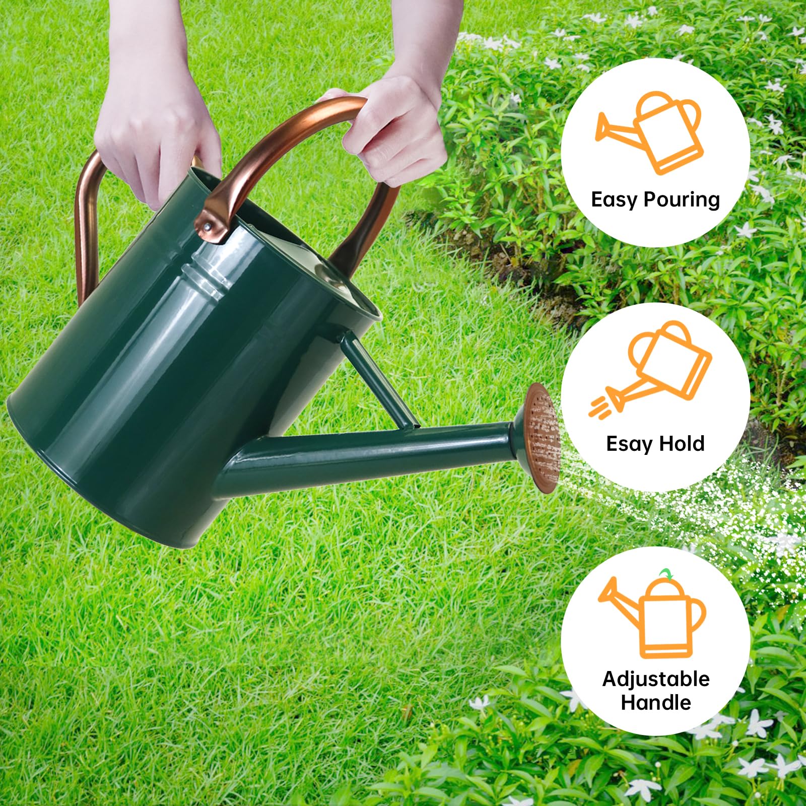 Lechloris adjustable top handle makes refilling easier.