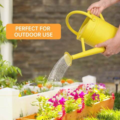 Lechloris long spout reaches hanging plants for precise watering without carrying heavy loads
