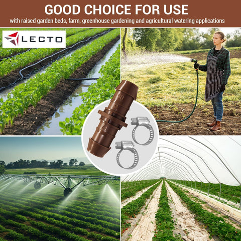LECTO Universal outdoor scene showing tubing extension in garden