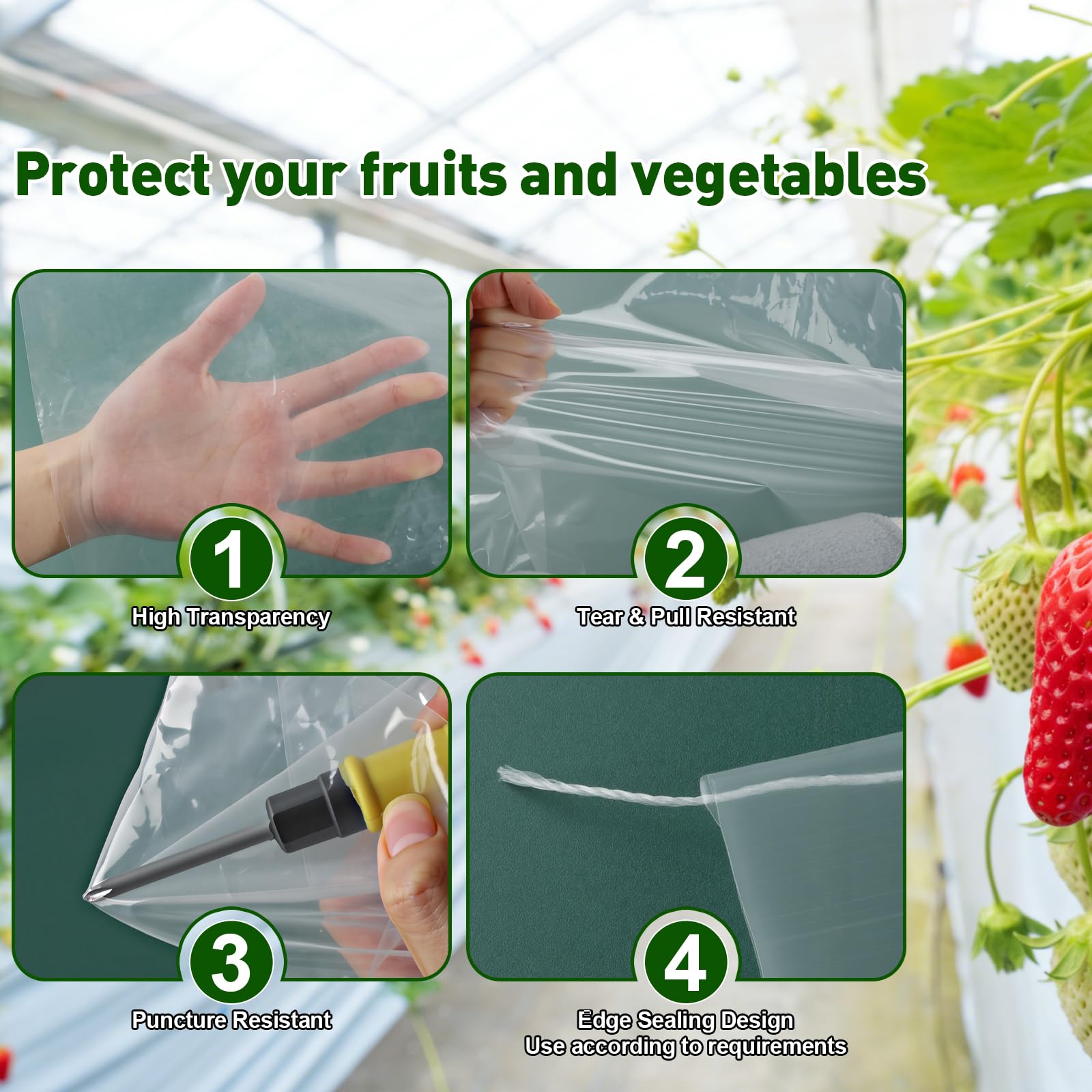LECWELL anti-drip film reduces condensation droplets on leaves