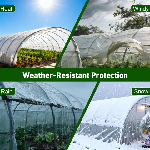 LECWELL weather-proof film protects outdoor plants from wind and rain