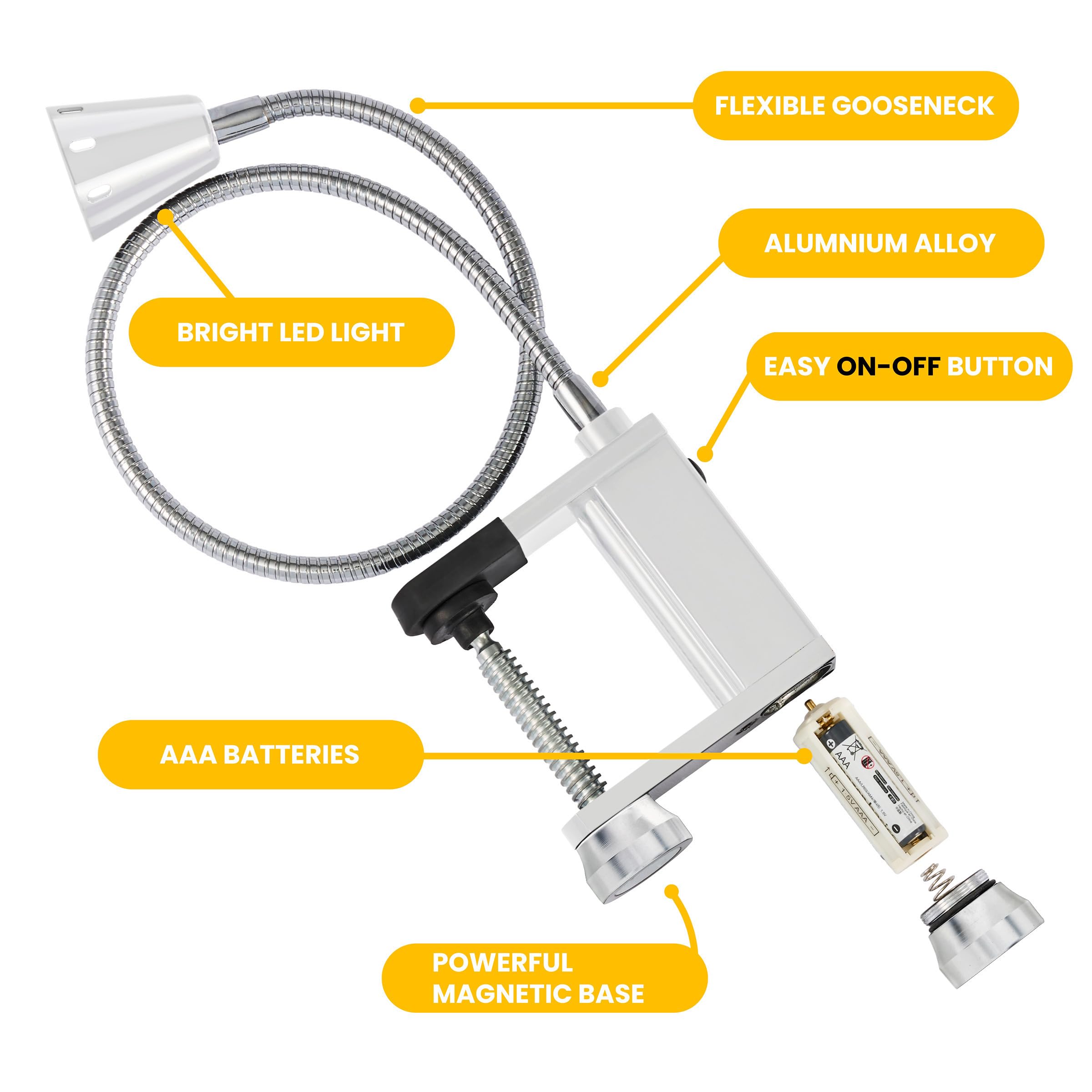 12-LED illumination from LED Concepts grill light providing bright coverage