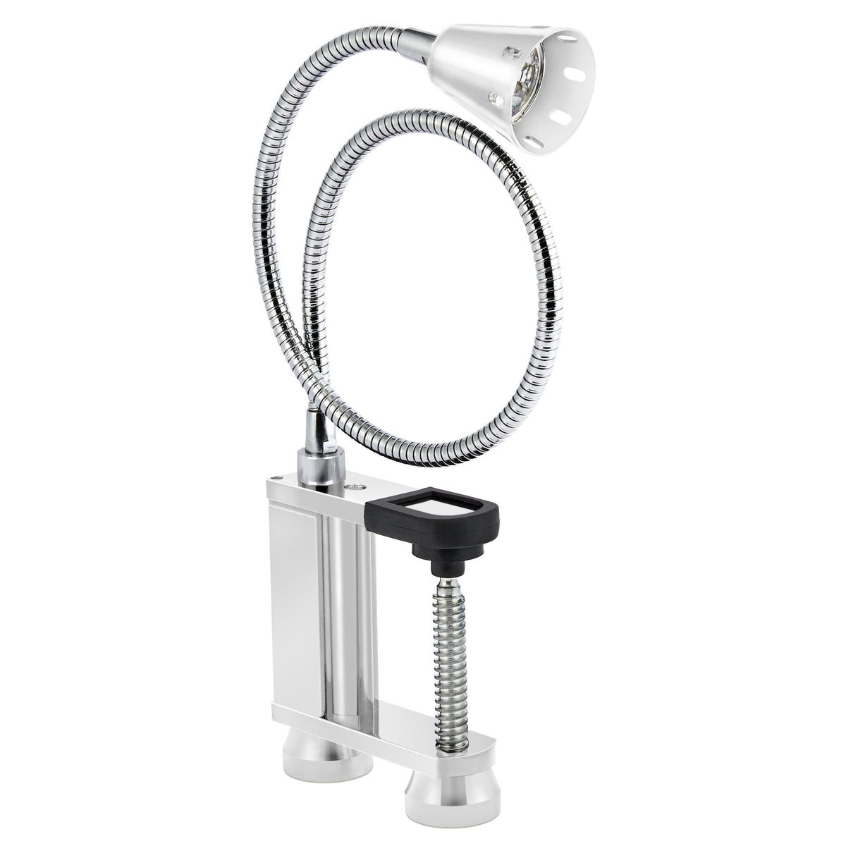LED Concepts BBQ light mounted on grill with magnetic base for night grilling