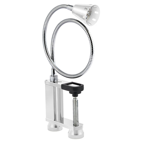 LED Concepts BBQ light mounted on grill with magnetic base for night grilling