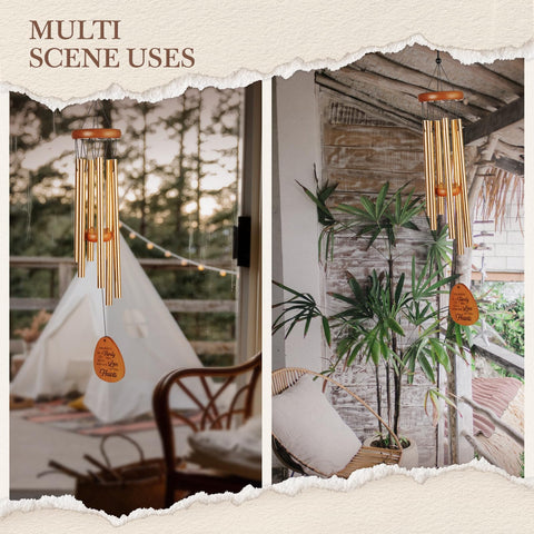 Leebbsin wind chime in an outdoor garden setting for calm vibes