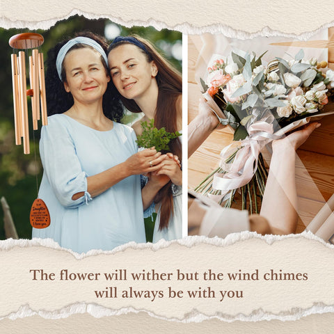Leebbsin wind chime sail features butterfly-pattern engraving and blessing words.