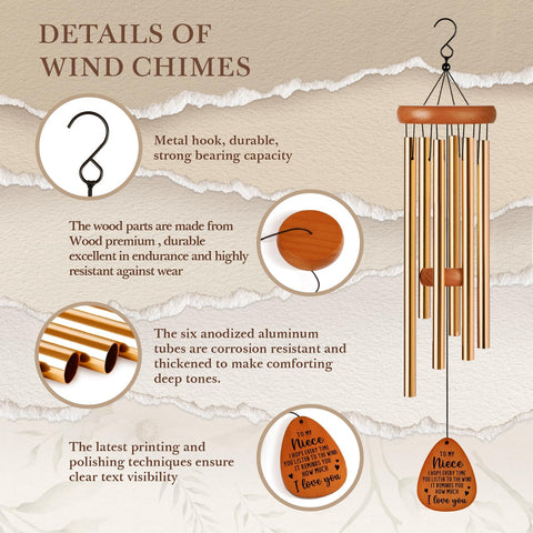Leebbsin wind chime suits indoor or outdoor spaces beautifully.