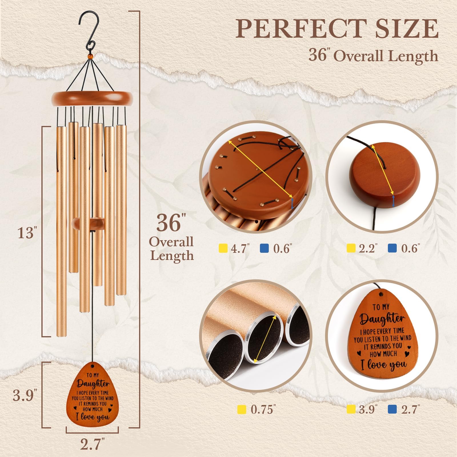 Leebbsin premium wood pendants enhance durability and warmth.