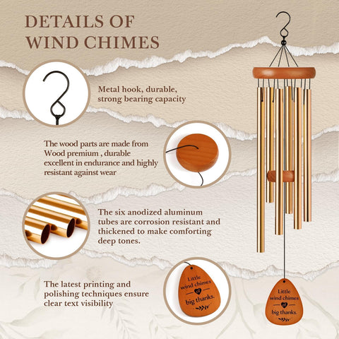 Leebbsin Wind Chime garden patio display creates serene ambiance