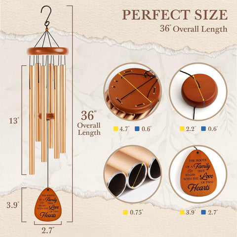 Leebbsin wind chime with wooden pendants and UV-resistant rope.