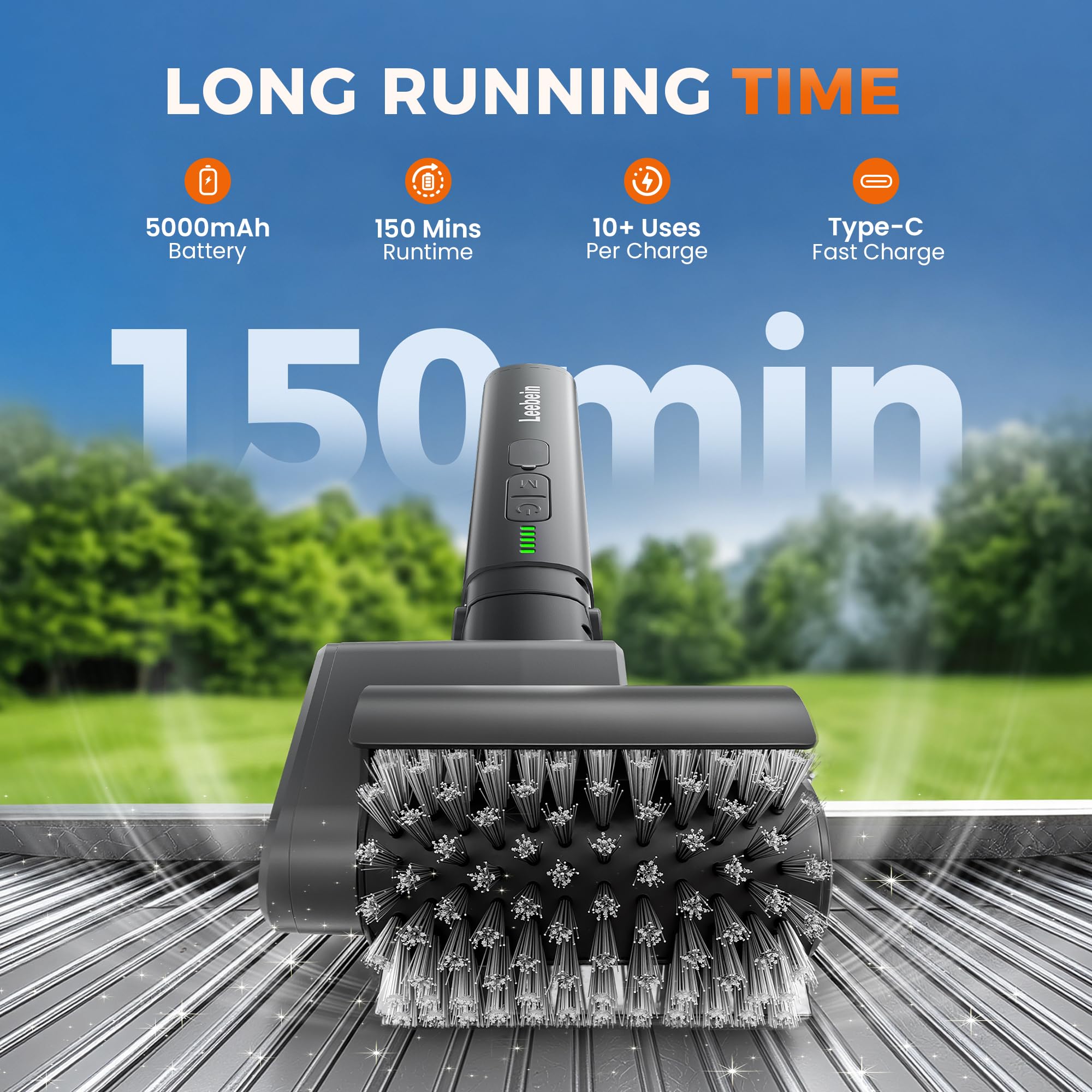 Leebein detachable heads enable safe dishwasher cleaning and versatile grill care.