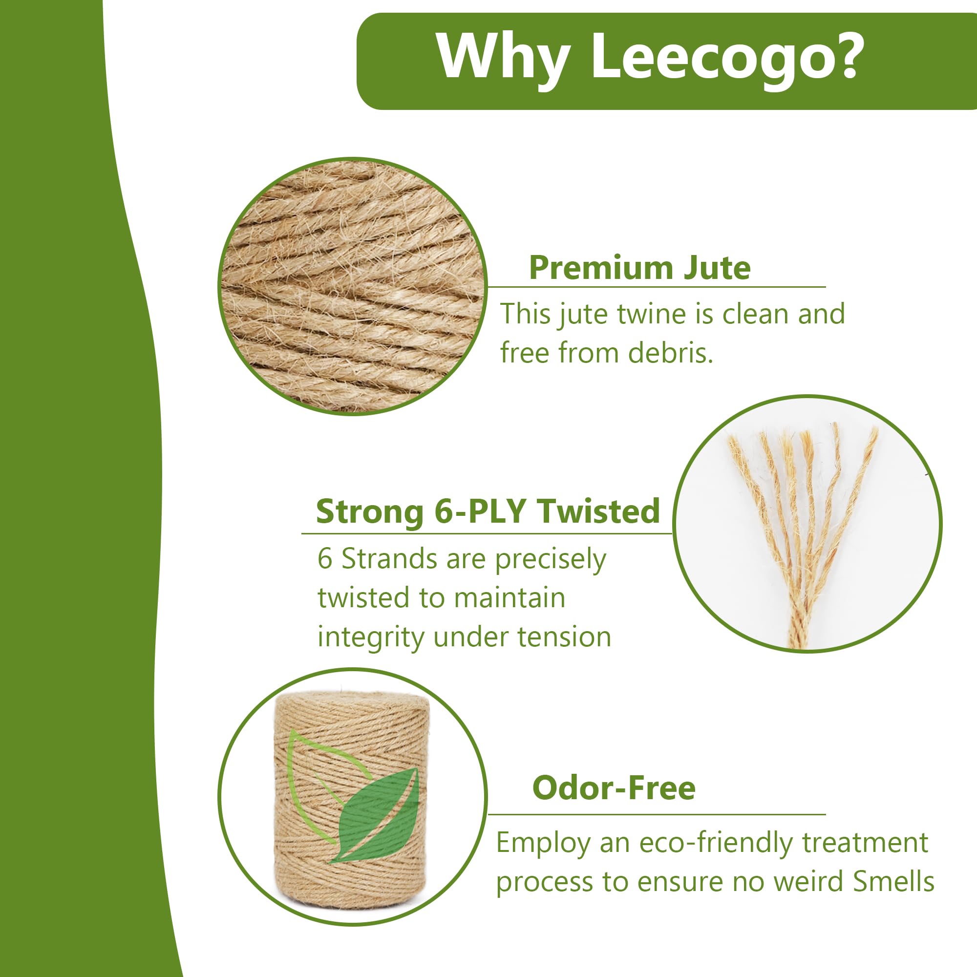 Leecogo gift-wrap with twine showcases rustic charm for natural packaging.