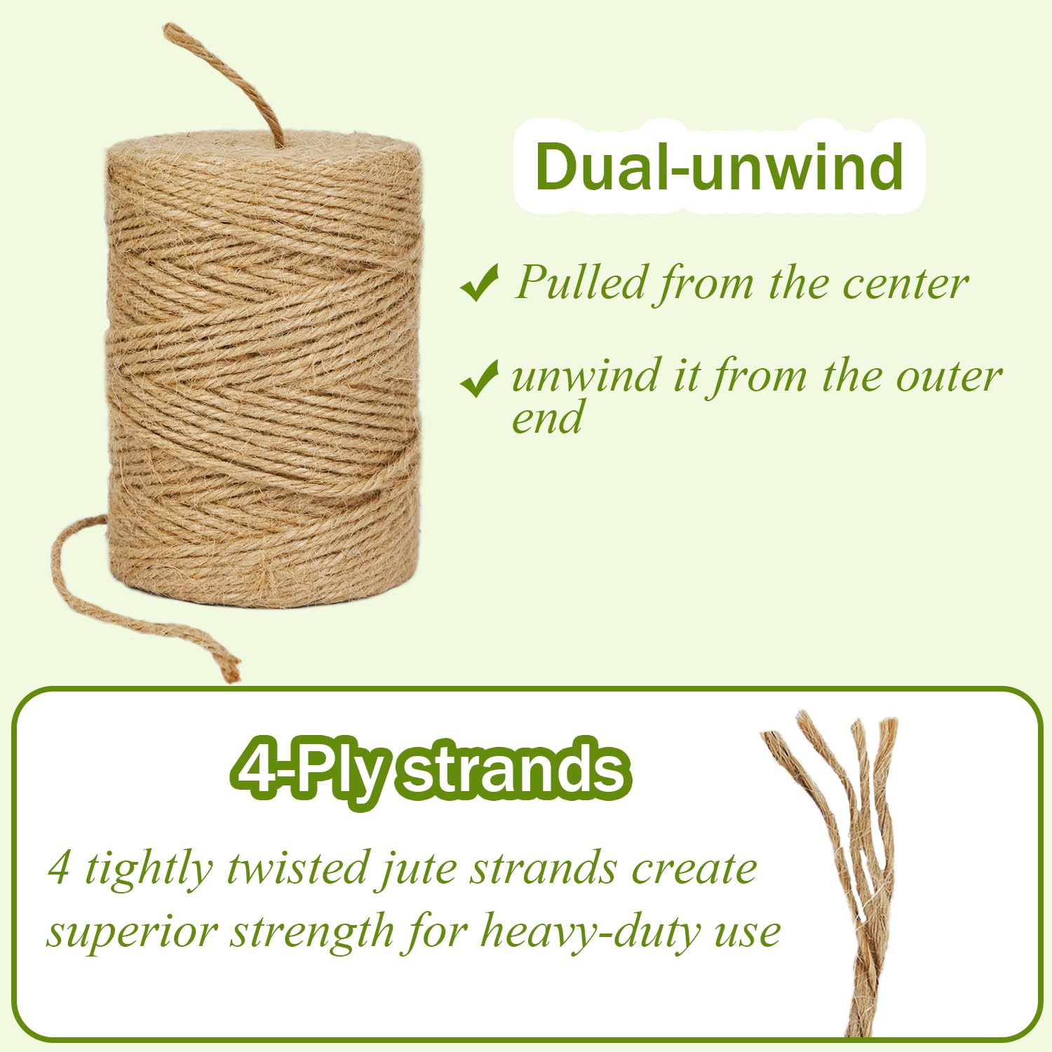 Leecogo jute twine brown for plant ties and rustic decor.