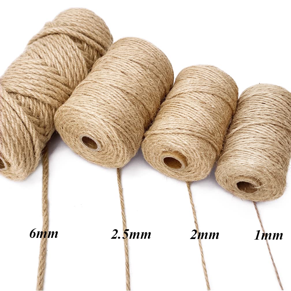 Leecogo jute twine brown for crafts and premium packaging.