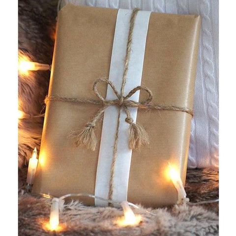 Leecogo jute twine brown for gift wrapping with natural texture.