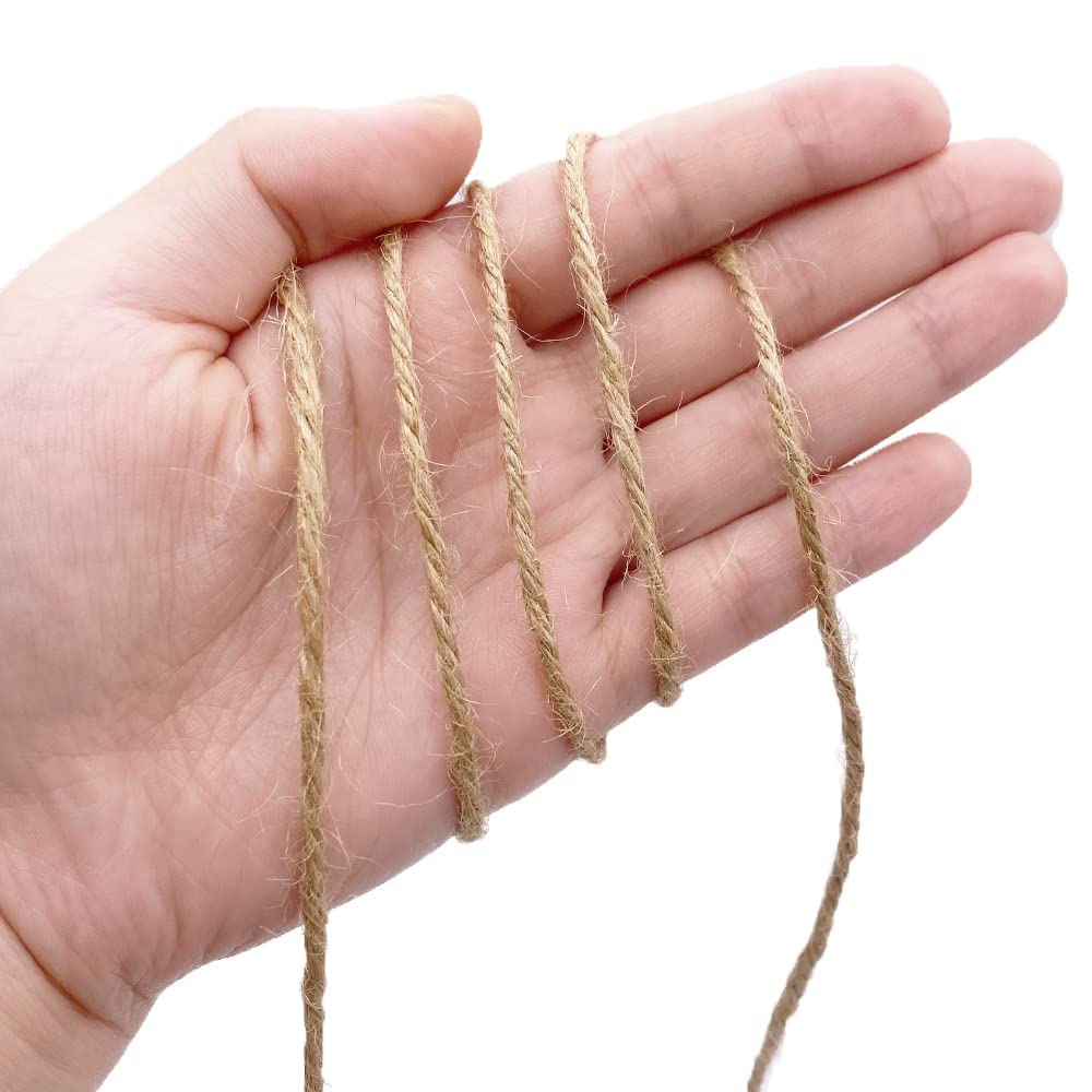 Leecogo jute twine brown ideal for mason jars and wedding decorations.