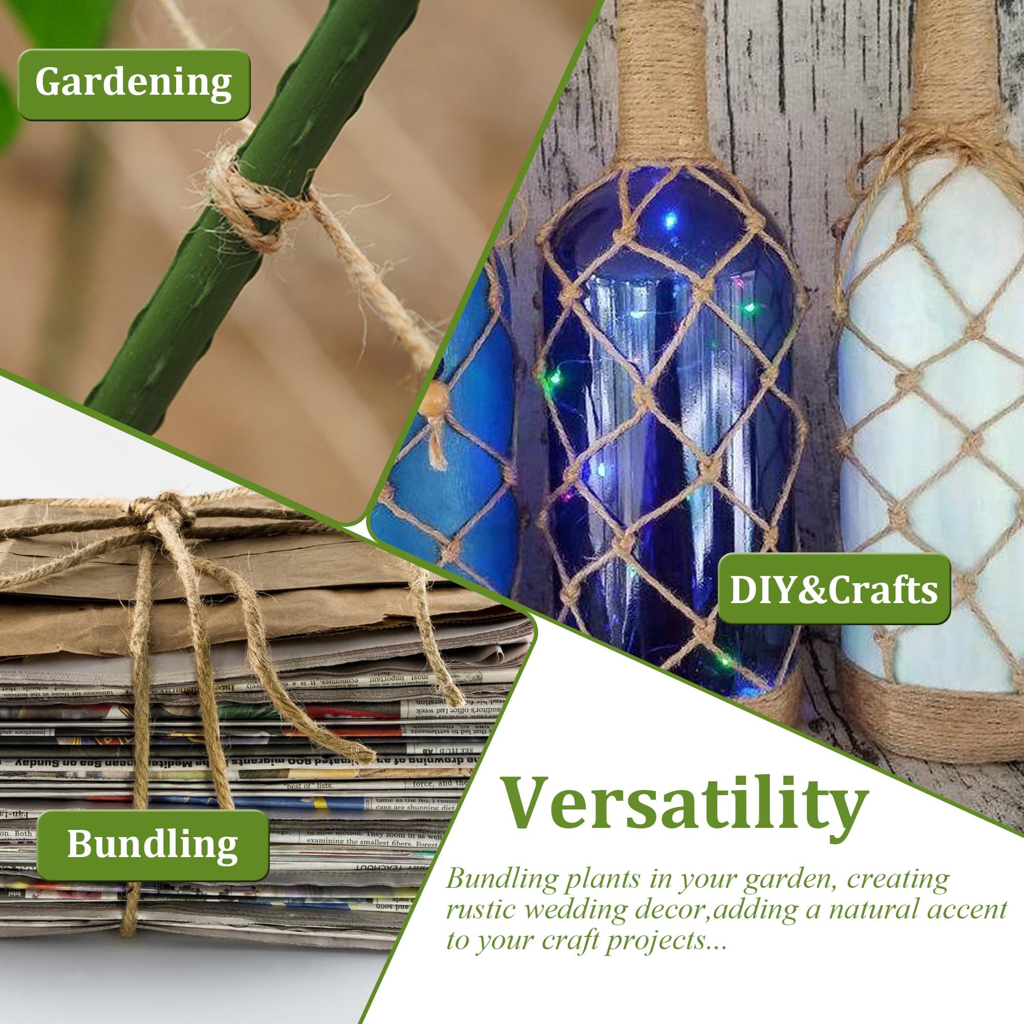 Leecogo rustic-decor twine project adds natural texture to crafts and home accents.