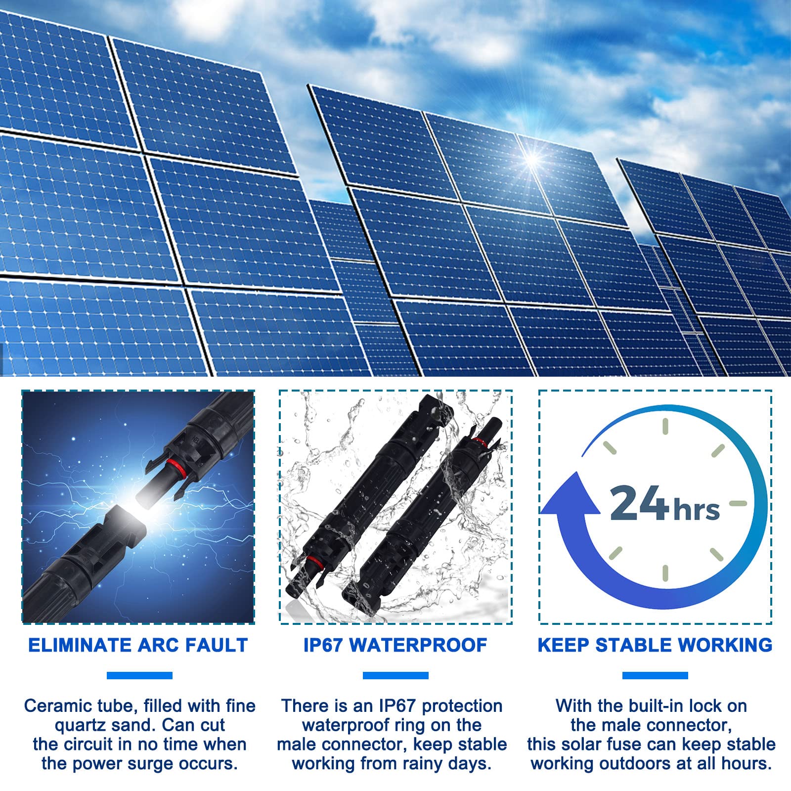 Leehitech auto-lock connectors provide reliable, easy connections.