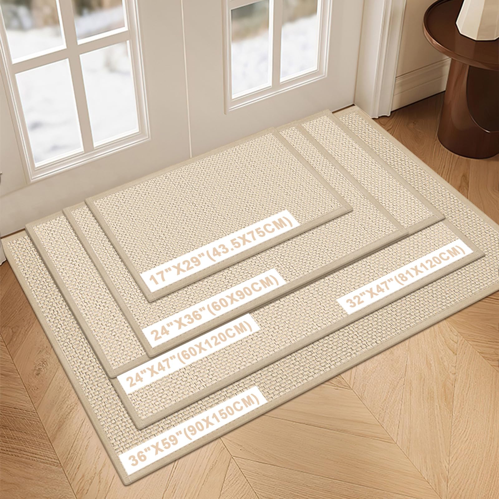 LEKEEPGO door mat 32x47 non-slip backing keeps mats in place