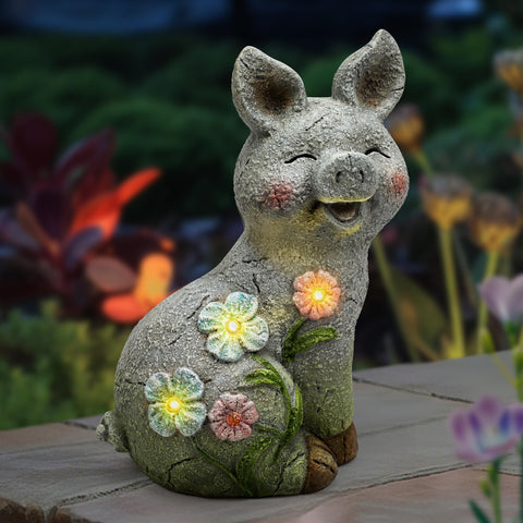 Leekung gift pig statue, ideal for housewarmings and garden lovers.