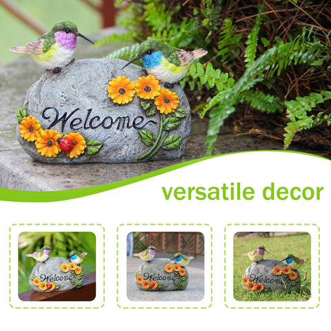 Handcrafted details and bright colors elevate any yard, patio, or shelf.