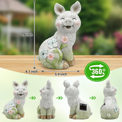 Leekung resin pig statue with UV coating for vivid colors.