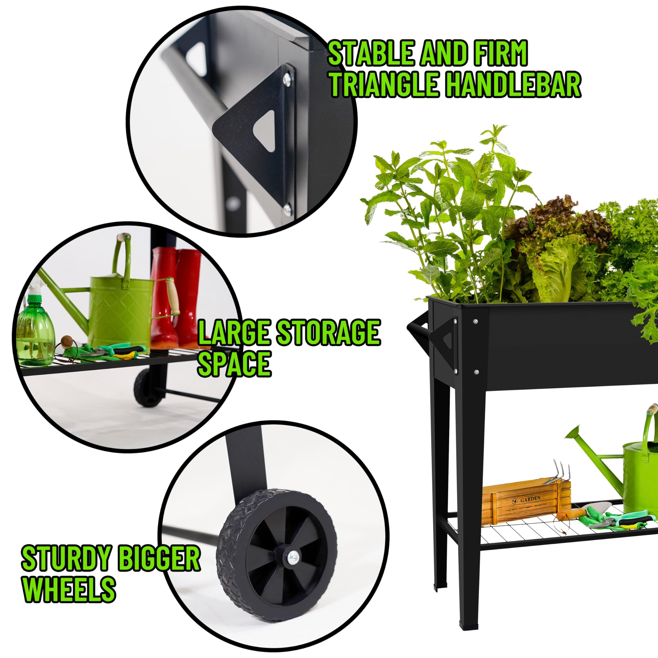 LEETOLLA Elevate anti-rust powder coating resists weather over years.