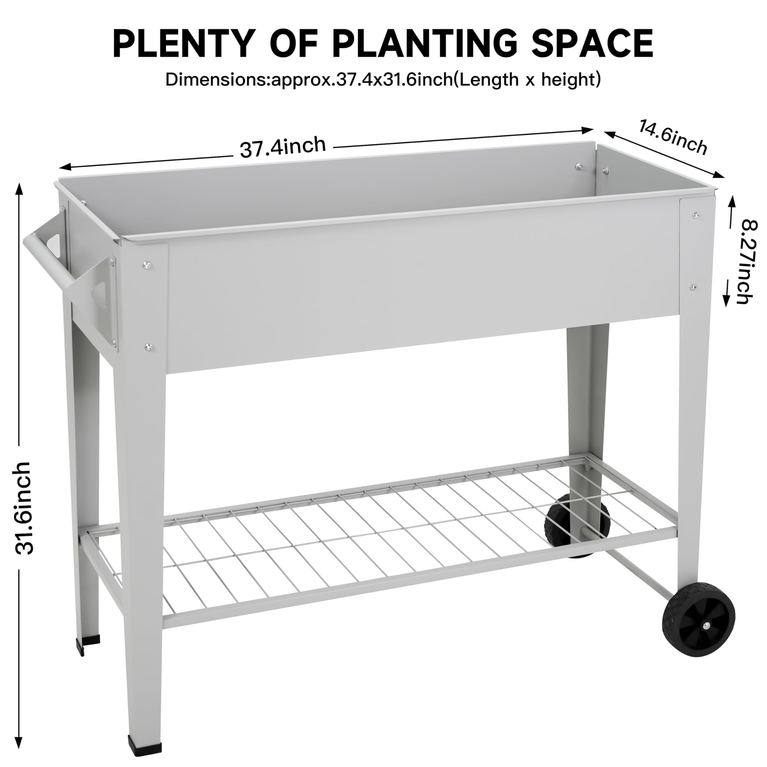 LEETOLLA raised garden bed with dual drainage system for better water management