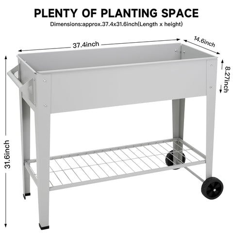 LEETOLLA raised garden bed with dual drainage system for better water management