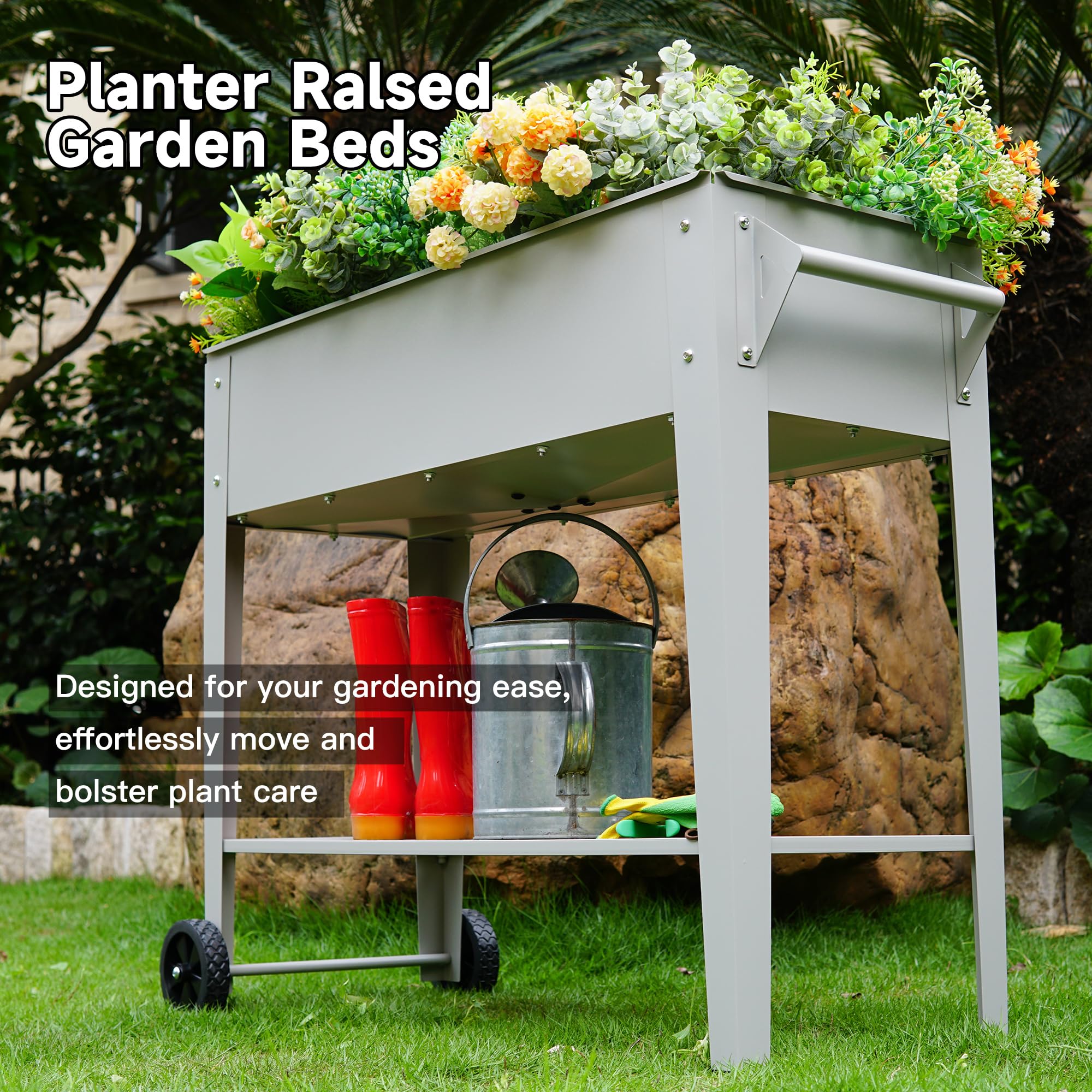 LEETOLLA raised garden bed featuring a lifetime warranty for durability