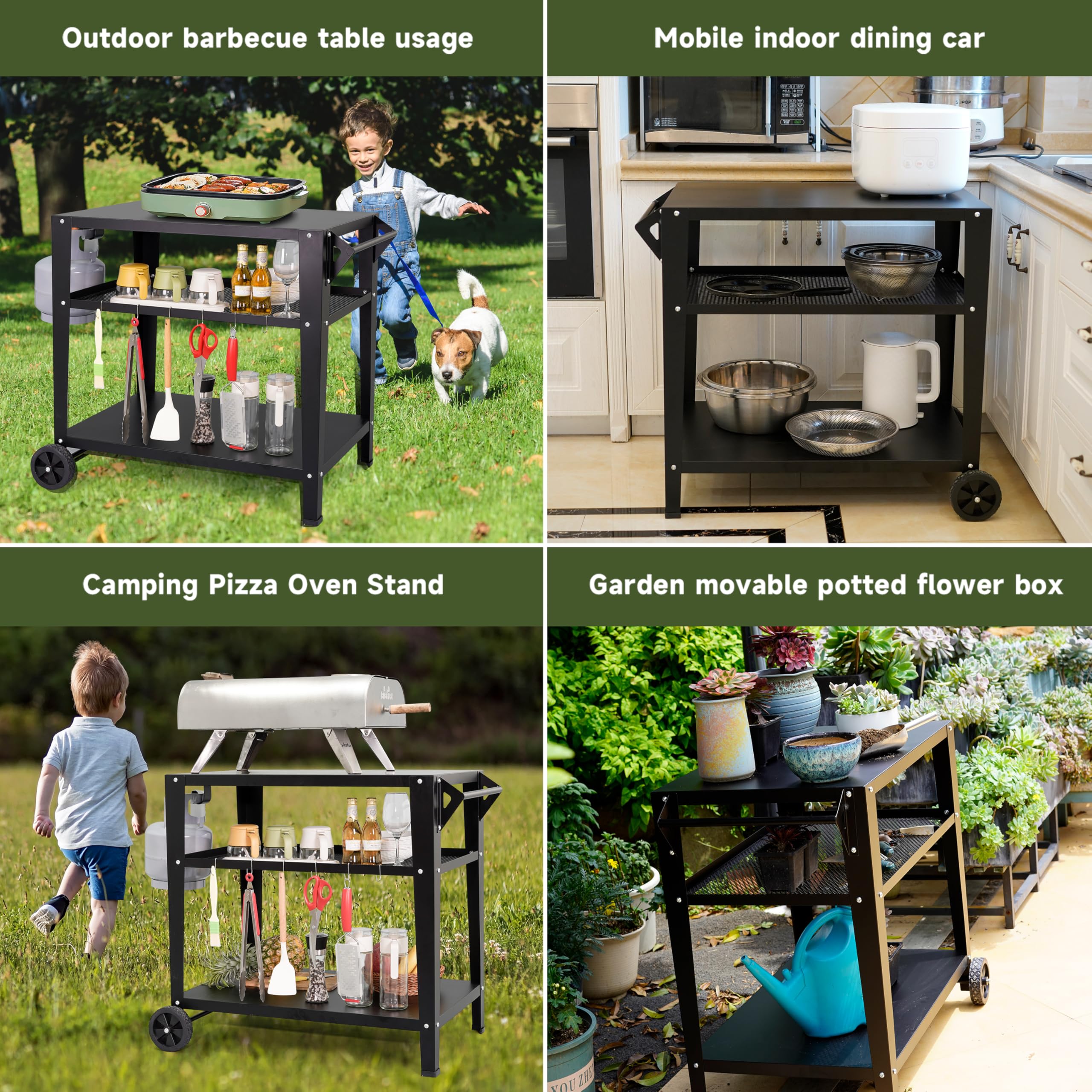LEETOLLA rustproof carbon iron frame withstands outdoor use for years.