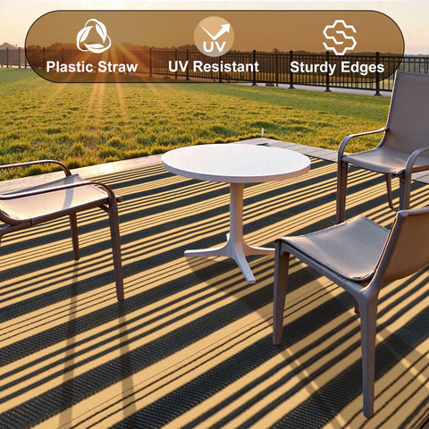 LEEVAN waterproof rug demonstrates quick-dry performance after rain or spills.
