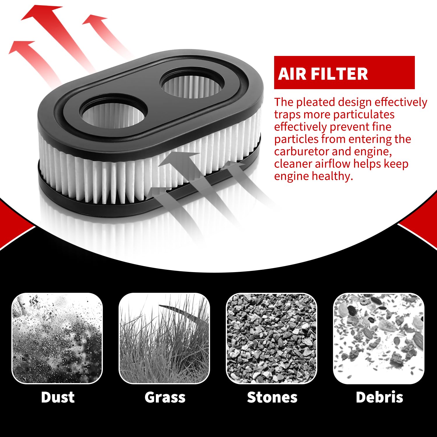 LEFITPA 593260 fuel filter protects carburetor from debris and clogs