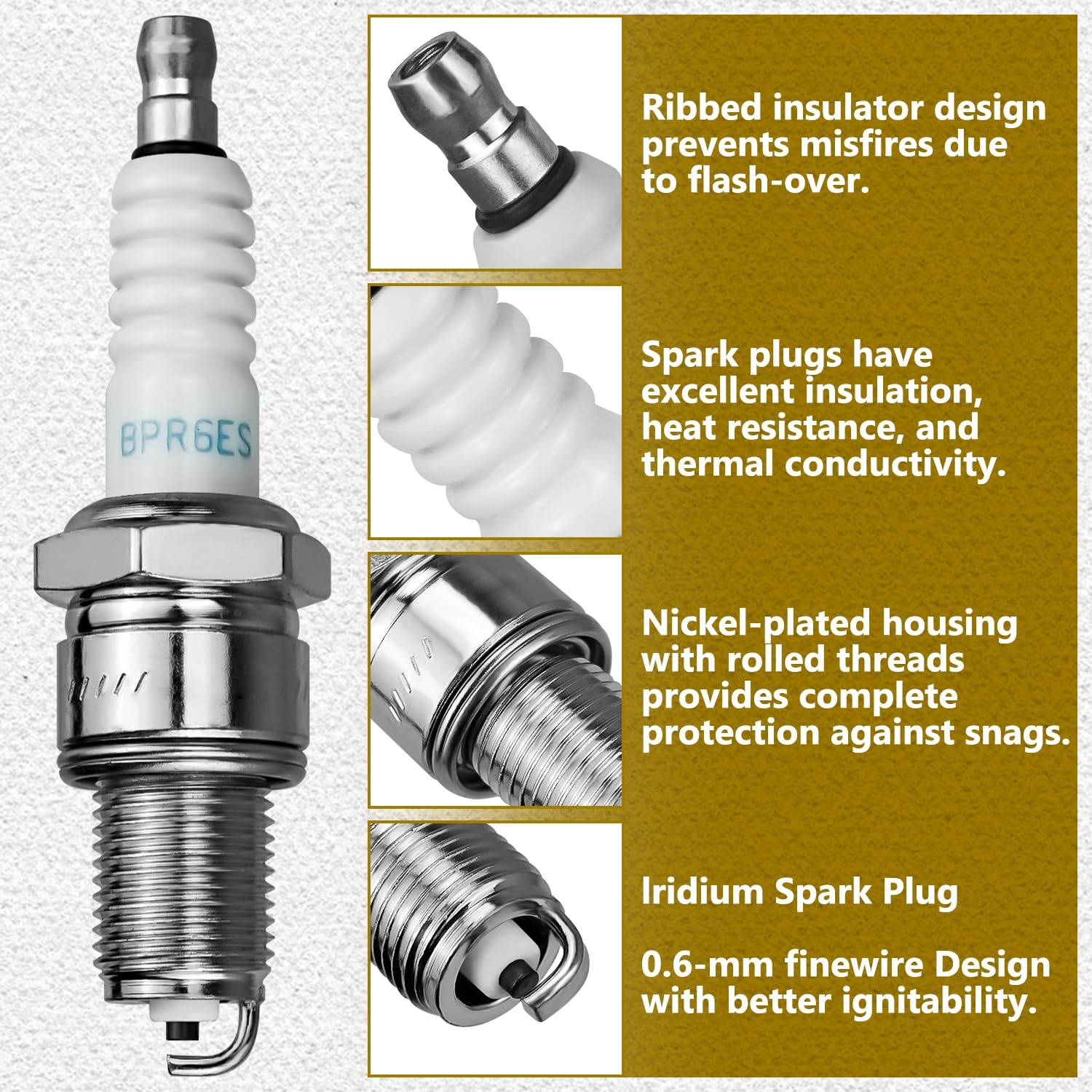 LEFITPA spark plug 121-0186 helps easy starts on compatible Toro models