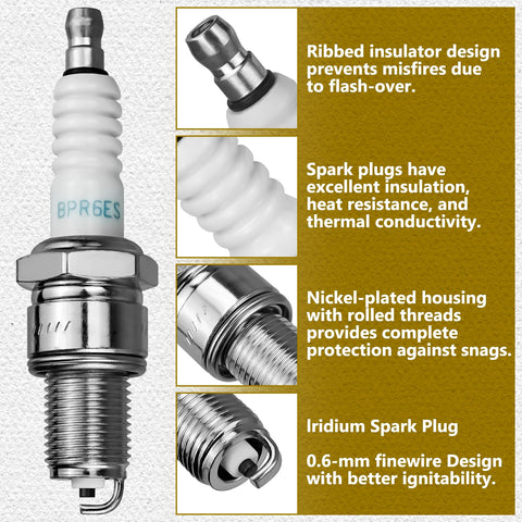 LEFITPA spark plug 121-0186 helps easy starts on compatible Toro models