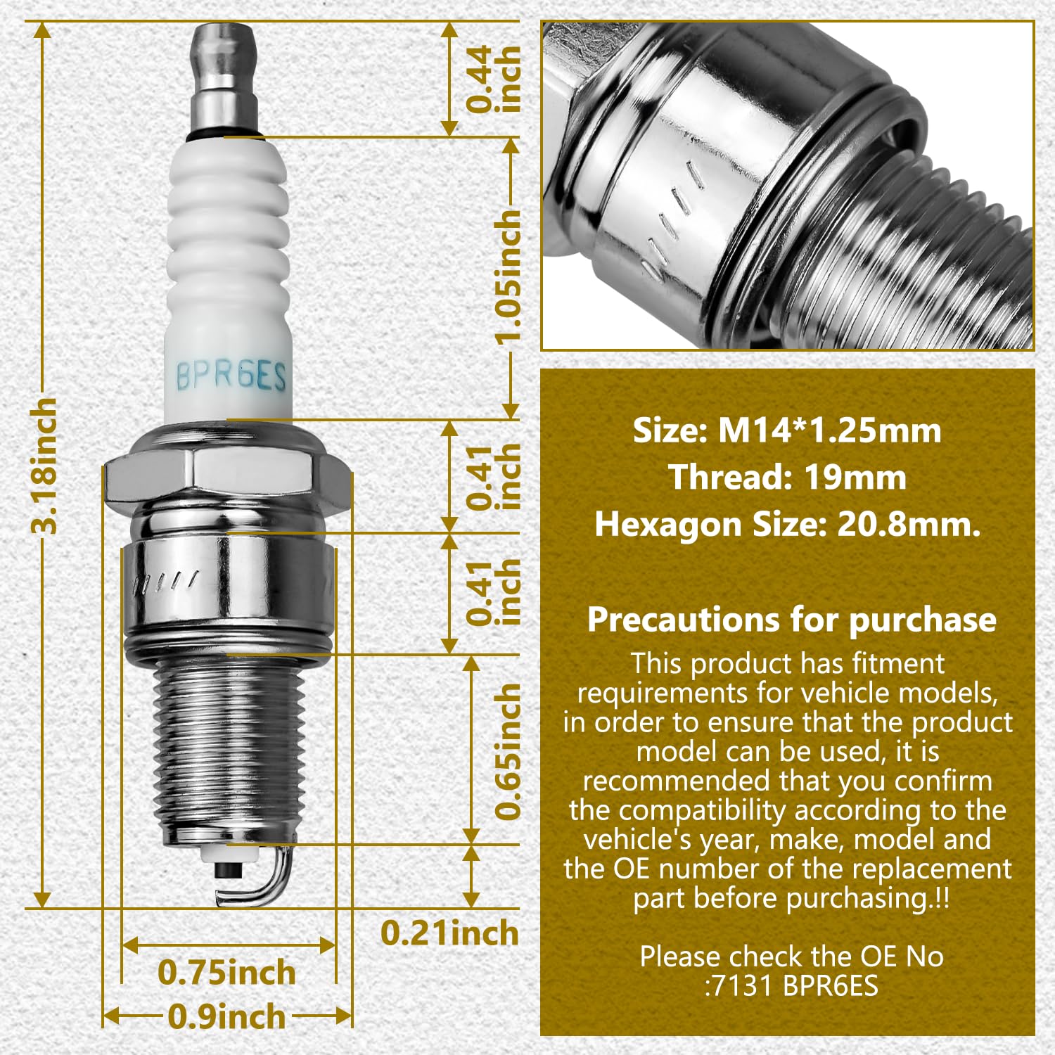 LEFITPA spark plug 121-0396 promotes stable combustion for efficient mowing