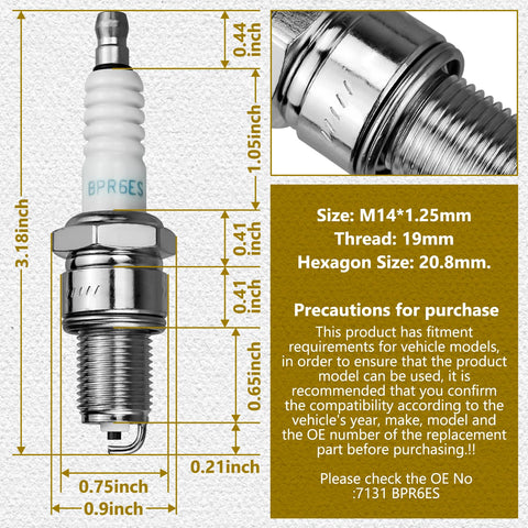 LEFITPA spark plug 121-0396 promotes stable combustion for efficient mowing